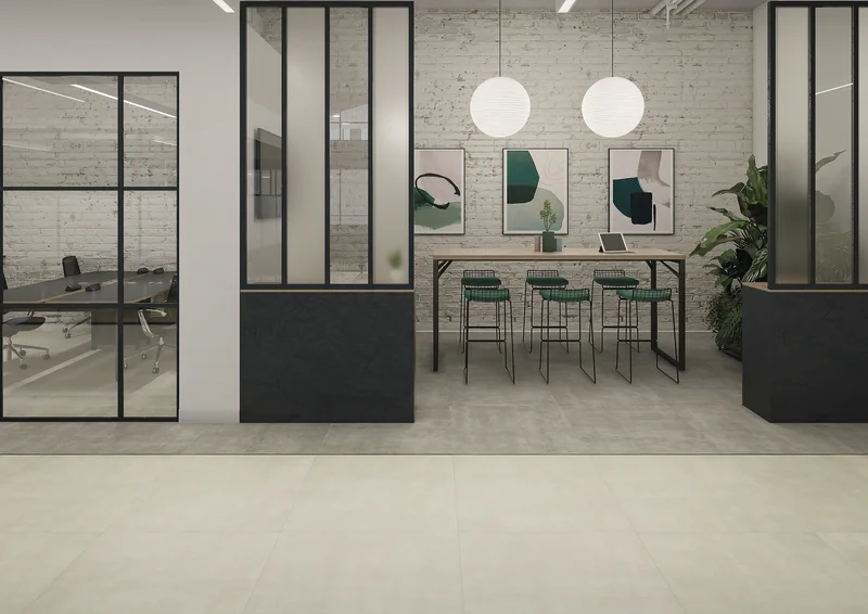 Sol vinyle LVT Amtico, décor béton