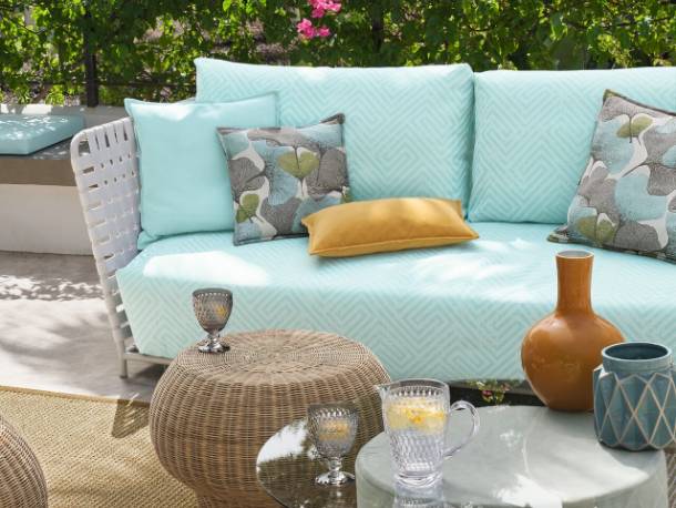 Coussins avec tissu prévu pour l’extérieur – JAB Collection Outdoor GINKGO GARDENS
