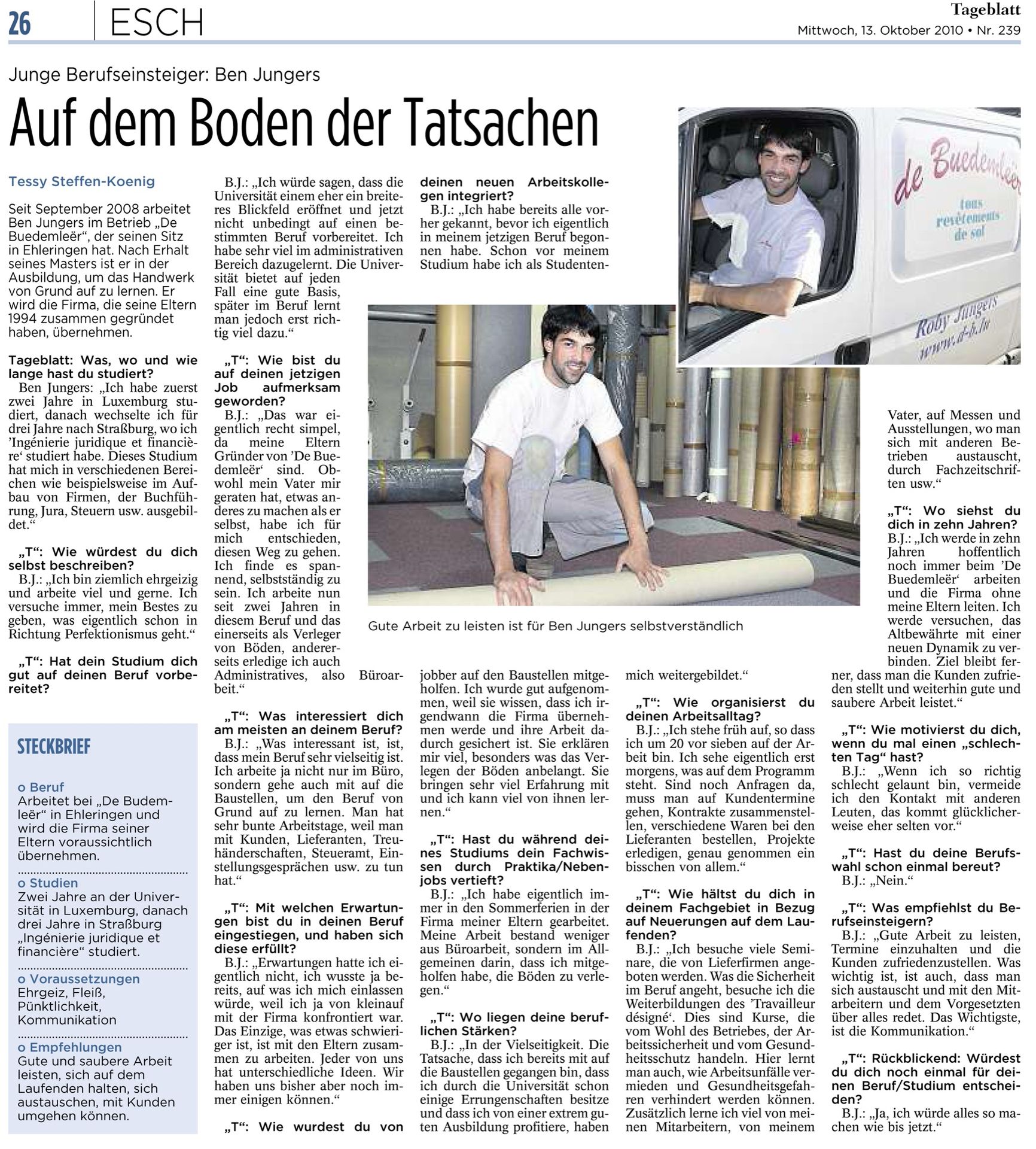 Tageblatt — Auf dem Boden der Tatsachen