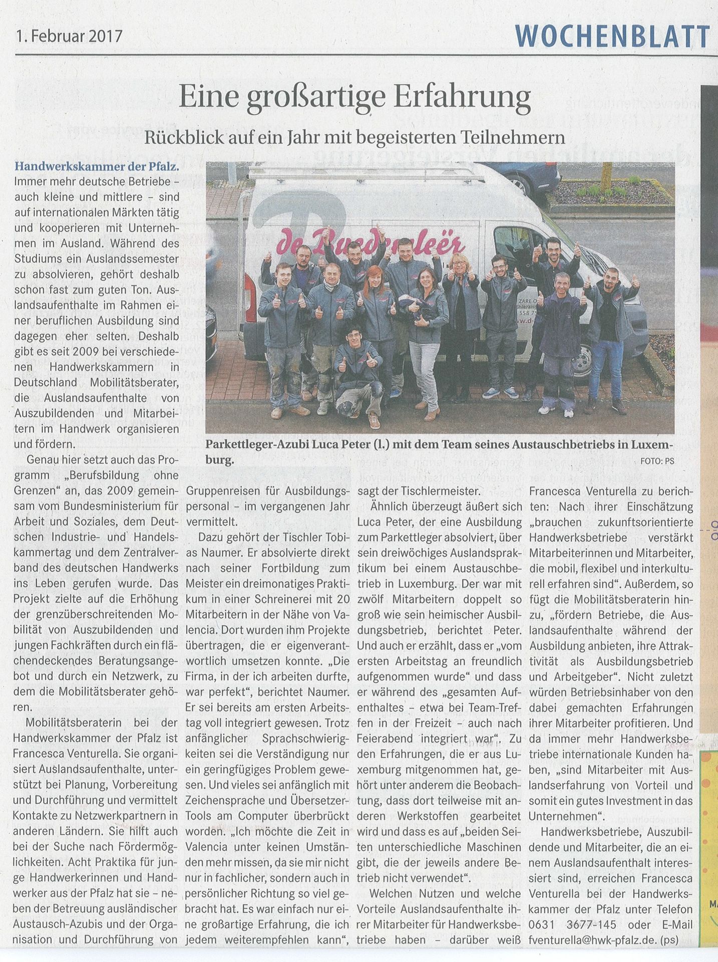Wochenblatt — Eine großartige Erfahrung